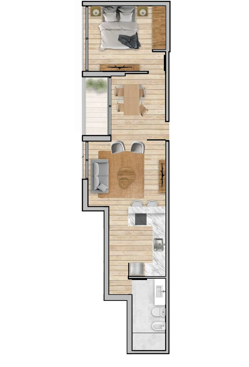 Venta Apartamento Estrene 2027 1 dormitorio-Punta Carretas