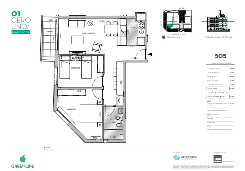 Venta Apartamento 2 dormitorios en 01 Parque Batlle — Parque Batlle
