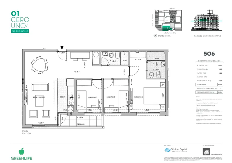 Venta Apartamento 3 dormitorios en 01 Parque Batlle — Parque Batlle