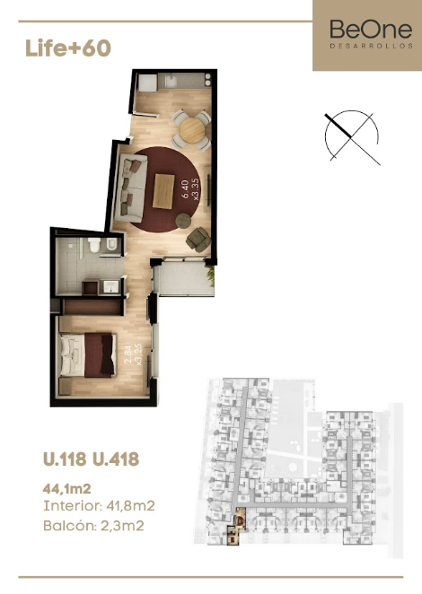 Venta Apartamento primer piso de 1 dormitorio Buceo