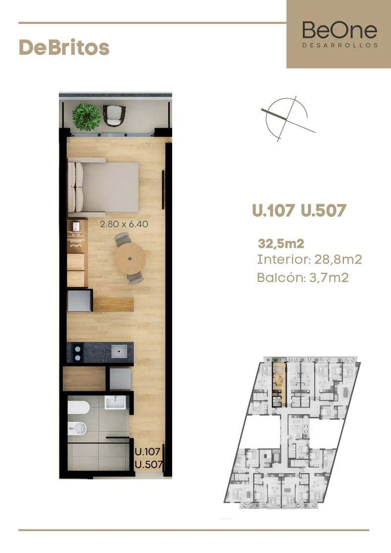 Venta Monoambiente en DeBritos — La Blanqueada