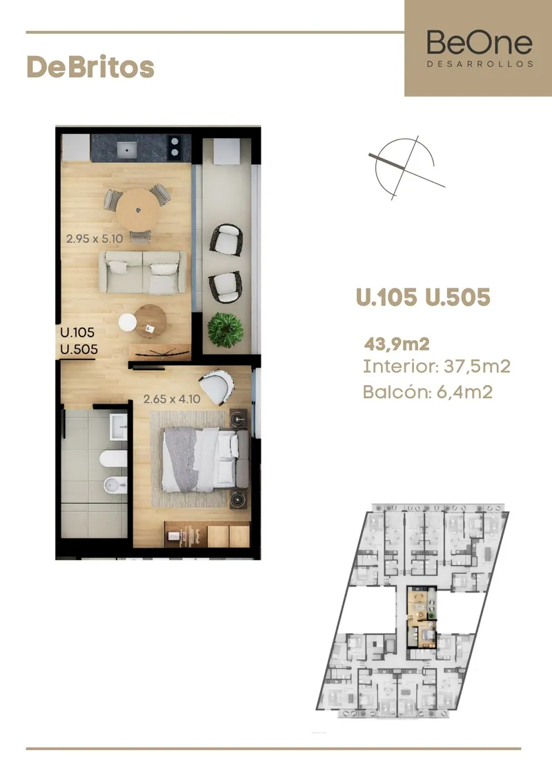 Venta Apartamento 1 dormitorio en DeBritos — La Blanqueada