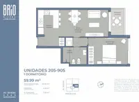 Venda de Apartamento de 1 Quarto no 5º Andar em Pocitos - foto 6