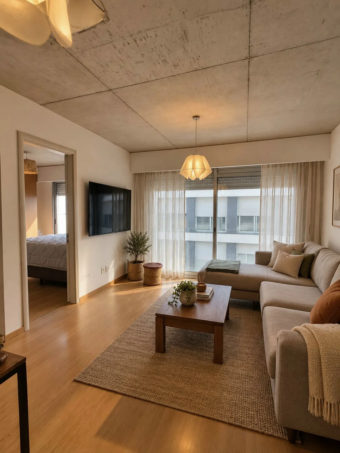 1-Bedroom Apartment for Rent in Pocitos, Optional Garage — Pocitos Nuevo, Montevideo, Uruguay